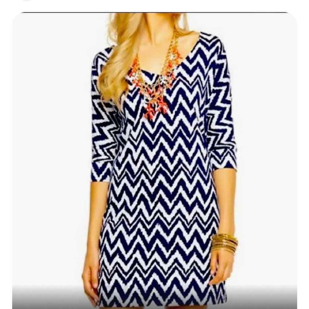 Lilly Pulitzer Eliza Dress: Get Your Chev On Print-small